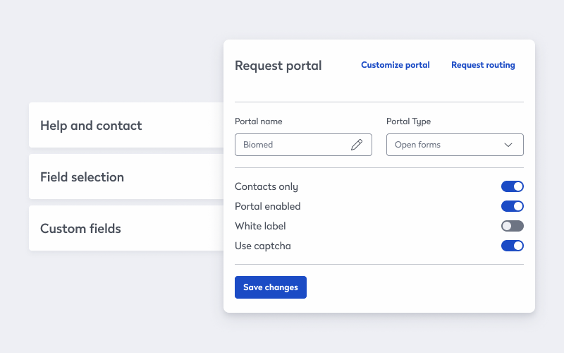 branded ticket request portal