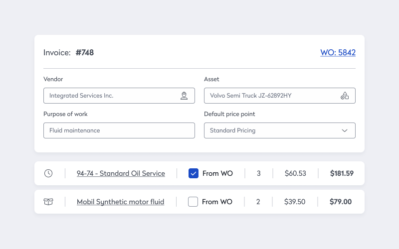 Invoice management examples