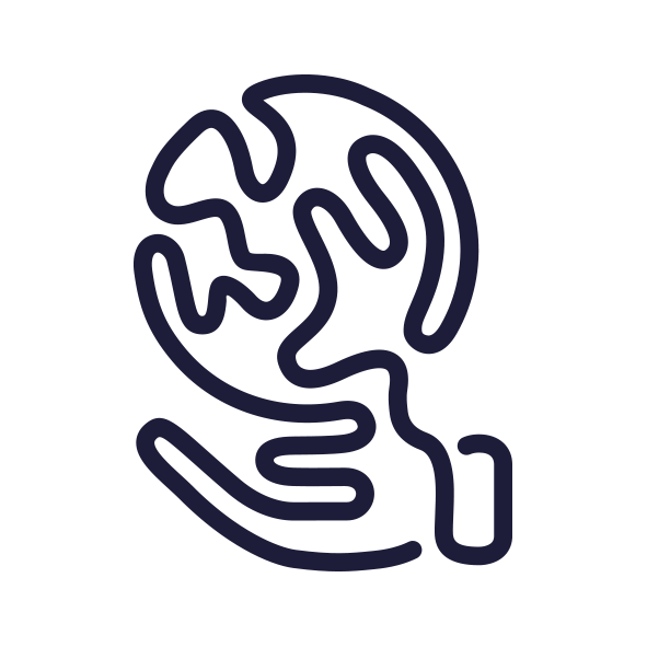 hand-globe icon