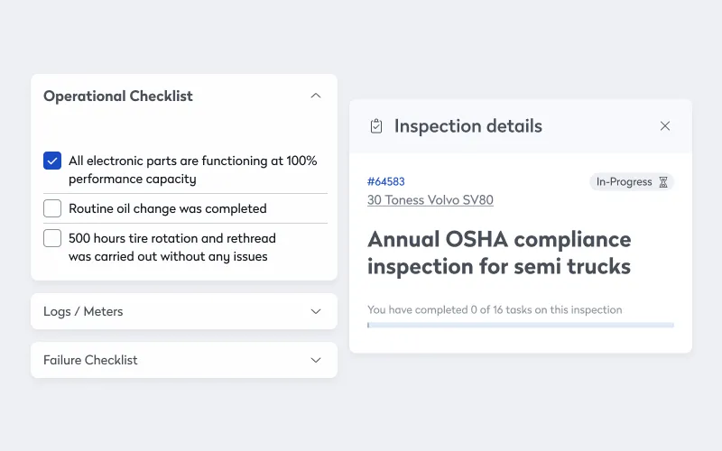 Customizable checklists and instructions